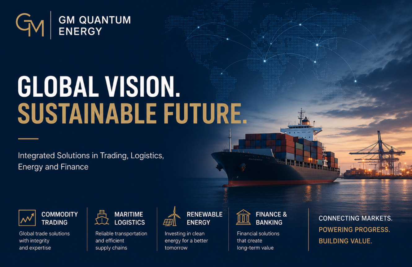 Global Vision. Sustainable Future. – Trading, Logistik, Energie und Finanzierung bei GM Quantum Energy Ltd